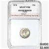 Image 1 : 1916 Mercury Silver Dime CCGS MS67 FSB