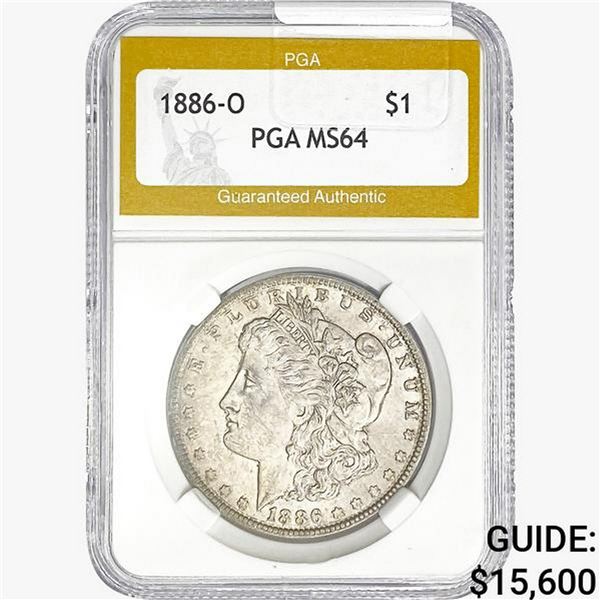 1886-O Morgan Silver Dollar PGA MS64