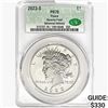 Image 1 : 2023-S Silver Peace Dollar CAC PR70 Reverse Proof
