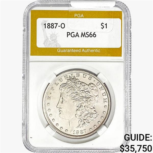 1887-O Morgan Silver Dollar PGA MS66