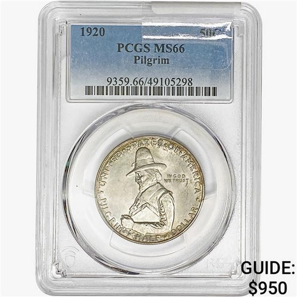 1920 Pilgrim Half Dollar PCGS MS66