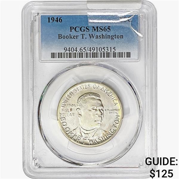1946 Booker T Half Dollar PCGS MS65