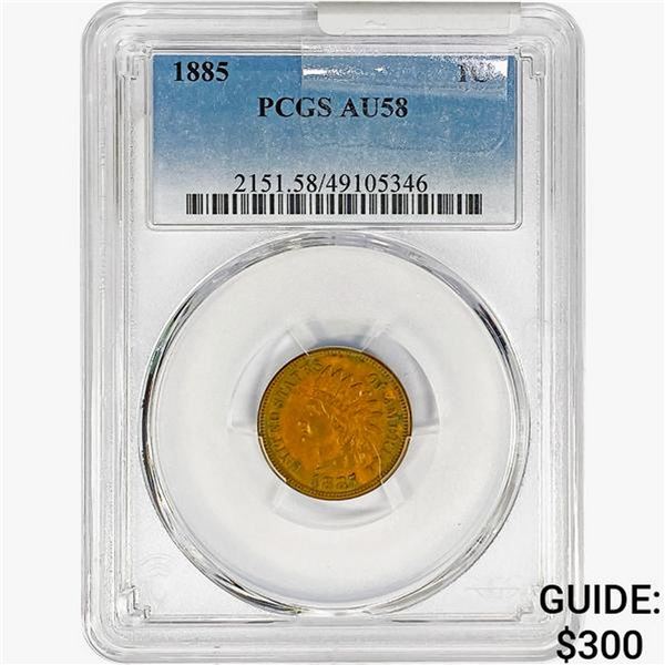 1885 Indian Head Cent PCGS AU58