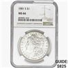 Image 1 : 1881-S Morgan Silver Dollar NGC MS66