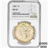 Image 1 : 1887 Morgan Silver Dollar NGC MS65