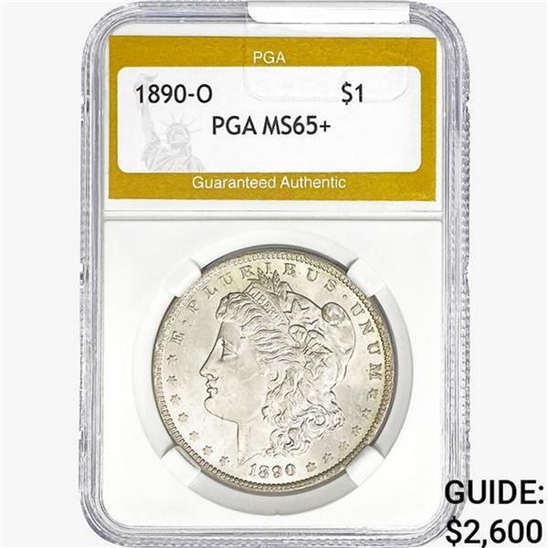 1890-O Morgan Silver Dollar PGA MS65+