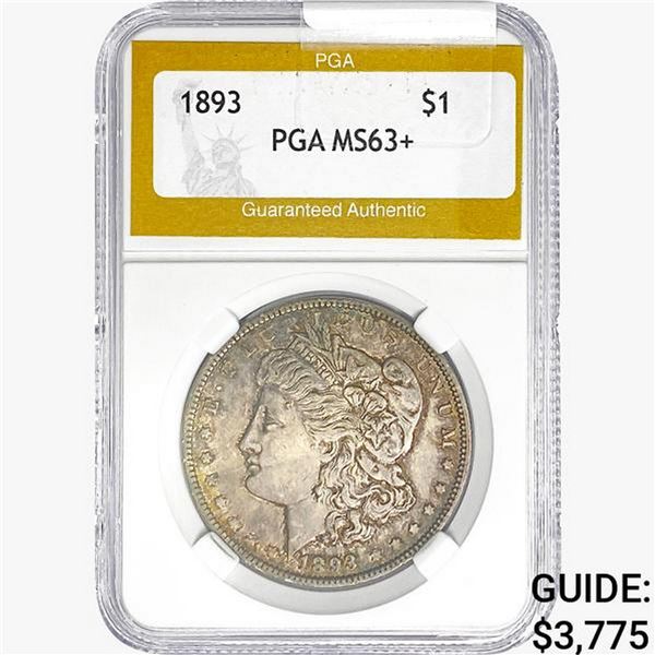 1893 Morgan Silver Dollar PGA MS63+