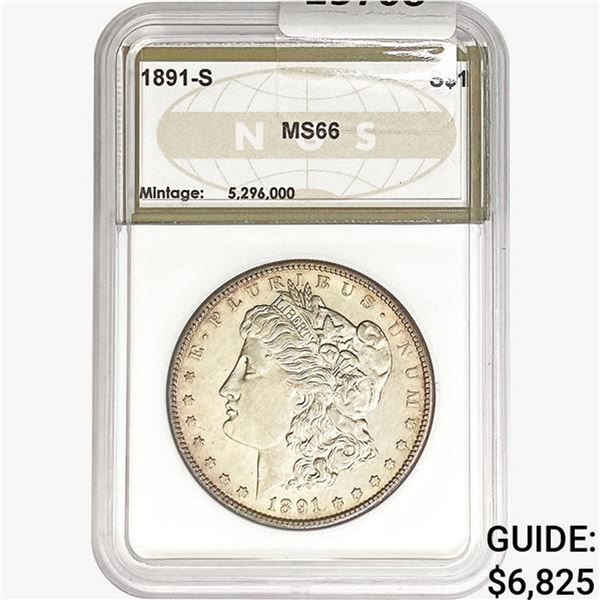 1891-S Morgan Silver Dollar NGS MS66