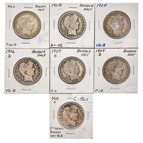 [7] 1901-S - 1908 Barber Half Dollar