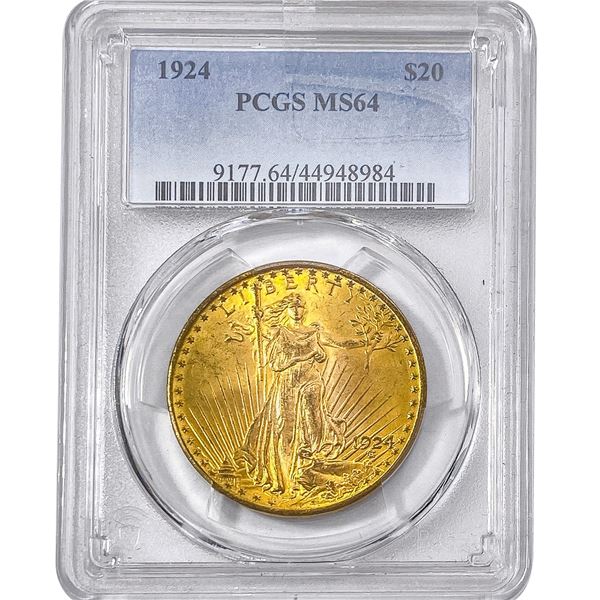 1924 $20 Gold Double Eagle PCGS MS64