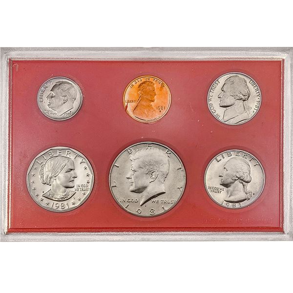 1981 Ty 2 [6 Coin] U.S. Proof Set