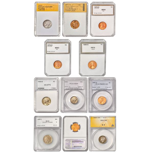 [11] 1921-2012-S 6 1C, 2 5C, 3 10