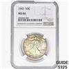 Image 1 : 1943 Walking Liberty Half Dollar NGC MS66