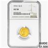 1914 $2.50 Gold Quarter Eagle NGC AU58