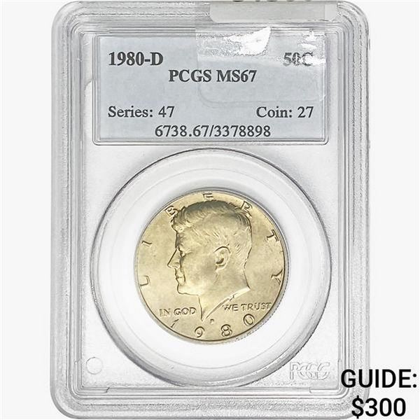 1980-D Kennedy Half Dollar PCGS MS67