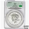 Image 1 : 2023-S Silver Peace Dollar CAC PR70 Reverse Proof