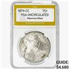 Image 1 : 1874-CC Silver Trade Dollar PGA UNC Shipwreck Effect