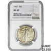 Image 1 : 1947 Walking Liberty Half Dollar NGC MS67