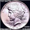 Image 1 : 1921 MATTE Silver Peace Dollar GEM PROOF MATTE