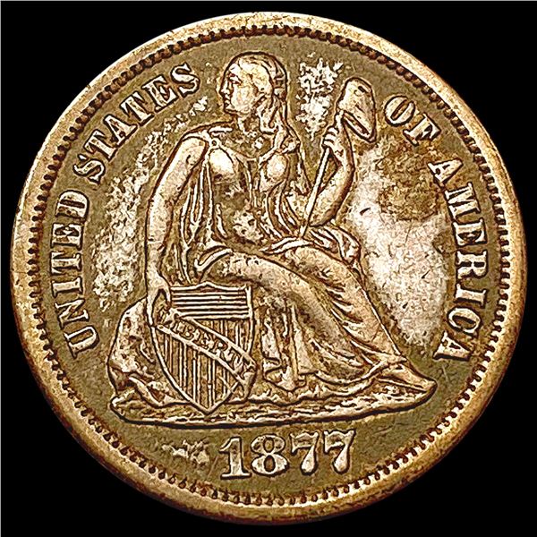 1877-CC Seated Liberty Dime CLOSELY UNCIRCULATED