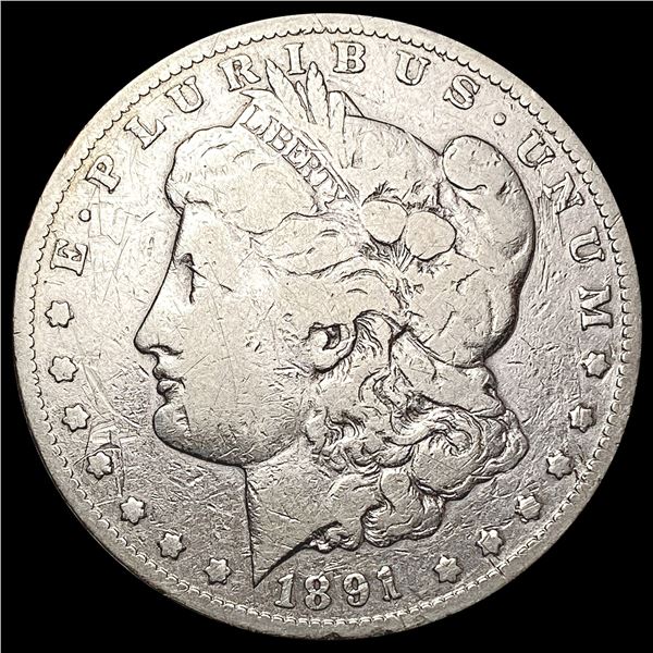 1891-CC Morgan Silver Dollar LIGHTLY CIRCULATED