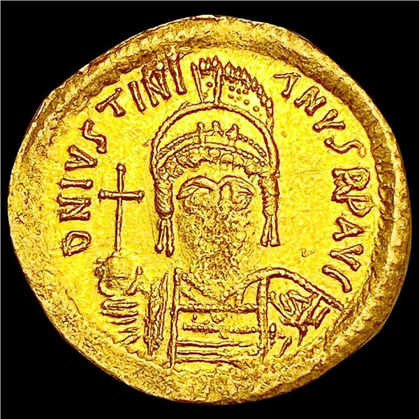 527-565 Byzantine Empire Justinian I Gold Solidus CHOICE AU