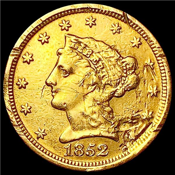 1852 $2.50 Gold Quarter Eagle LIGHTLY CIRCULATED