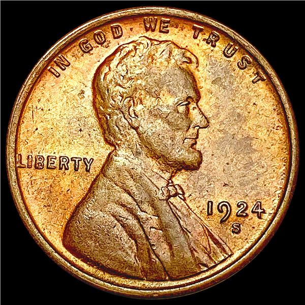 1924-S Wheat Cent CLOSELY UNCIRCULATED