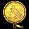 Image 2 : 1927 in 14KT Bezel $2.50 Gold Quarter Eagle HIGH GRADE