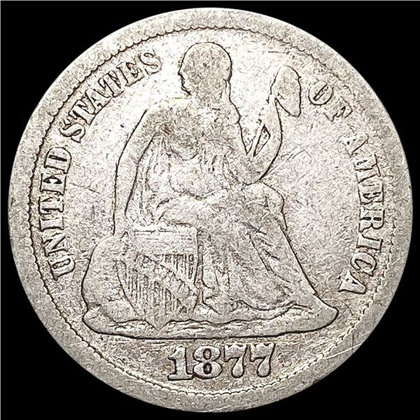 1877-CC Seated Liberty Dime NICELY CIRCULATED