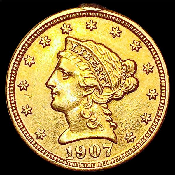 1907 $2.50 Gold Quarter Eagle CLOSELY UNCIRCULATED