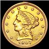 Image 1 : 1907 $2.50 Gold Quarter Eagle CLOSELY UNCIRCULATED