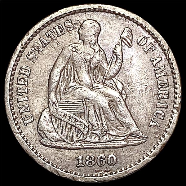 1860 Seated Liberty Half Dime LIGHTLY CIRCULATED