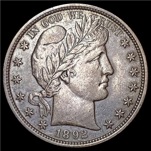 1892 Barber Half Dollar CLOSELY UNCIRCULATED
