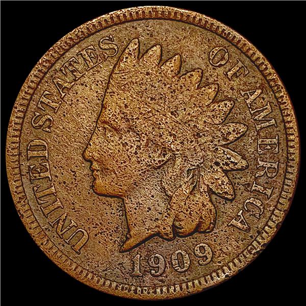1909-S Indian Head Cent LIGHTLY CIRCULATED