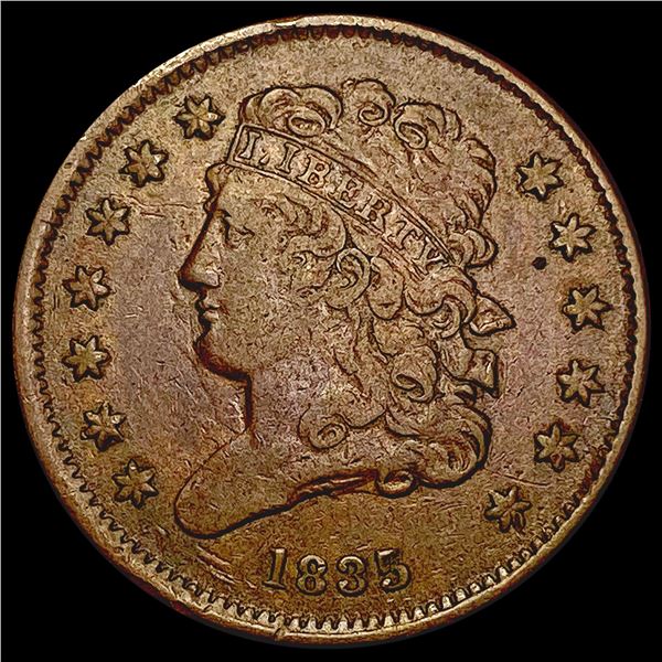 1835 Classic Head Half Cent NEARLY UNCIRCULATED