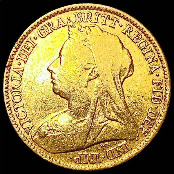 1895 British Gold Sovereign .2355oz AGW NEARLY UNCIRCULATED