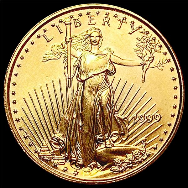 1999 1/10th oz $5 Gold American Eagle SUPERB GEM BU