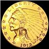 Image 1 : 1912 $2.50 Gold Quarter Eagle CLOSELY UNCIRCULATED