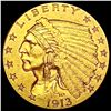 Image 1 : 1913 $2.50 Gold Quarter Eagle CLOSELY UNCIRCULATED