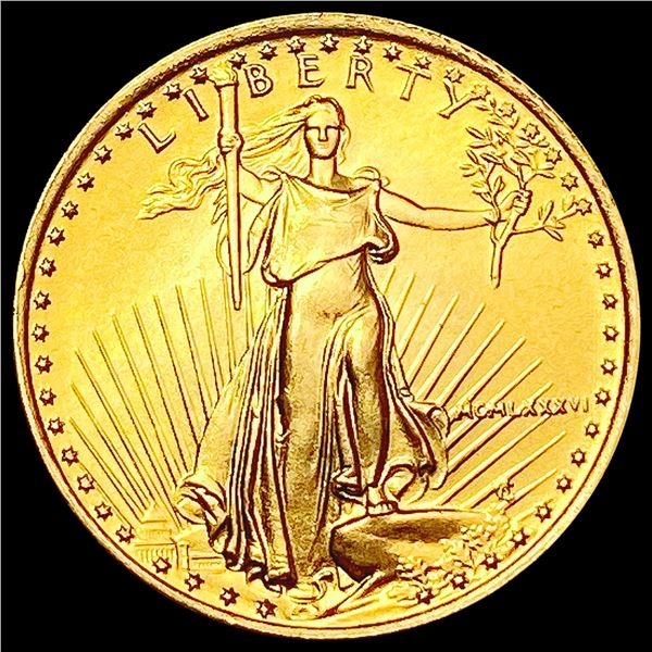 1986 1/10th oz $5 Gold American Eagle SUPERB GEM BU