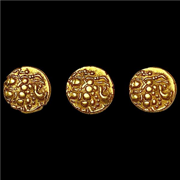 [3] 1761-82 India-MysoreHaidar Ali Gold Fanam HIGH GRADE