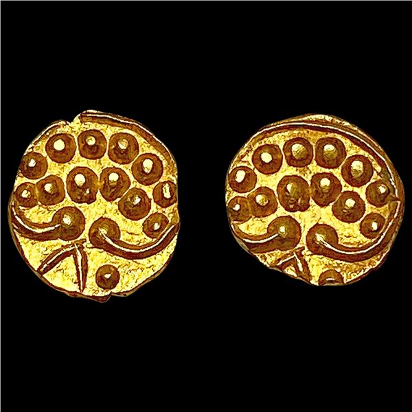 [2] C. 1790 India Thanjavur-Maratha Gold Fanam HIGH GRADE