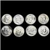Image 1 : (8) Franklin Half Dollars UNCIRCULATED
