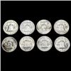 Image 2 : (8) Franklin Half Dollars UNCIRCULATED