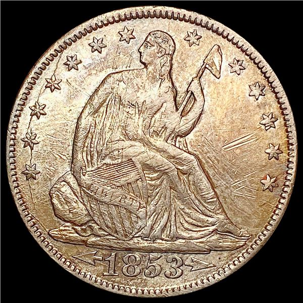 1853 Seated Liberty Half Dollar CLOSELY UNCIRCULATED