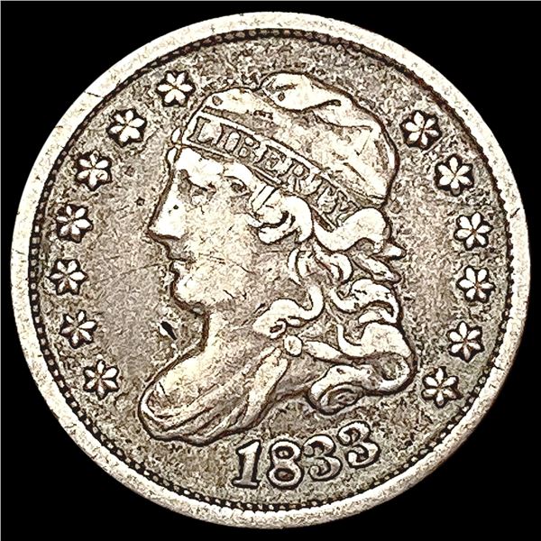 1833 Capped Bust Half Dime LIGHTLY CIRCULATED