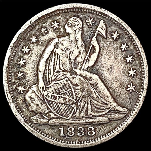1838 Seated Liberty Half Dime NICELY CIRCULATED
