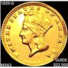 Image 1 : 1859-D Rare Gold Dollar CHOICE BU