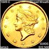 Image 1 : 1849-C Closed Wreath Rare Gold Dollar CHOICE BU